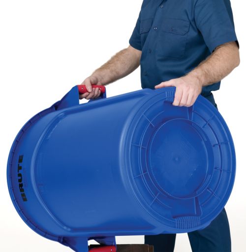 44gal Vented Round Container Blue