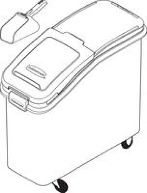 Tri-meld Mobile Ingredient Bin 2.75 Cubic ft White
