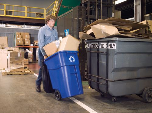 Recycling Rollout Waste Container Blue 189.3L / 50 Gallon