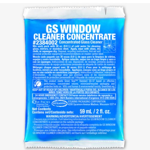 Stearns GS Window Cleaner Concentrate 2 oz Pack 48 / cs