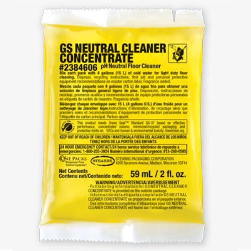 Stearns GS Neutral Cleaer Concentrate 2 oz Pack 72 / cs