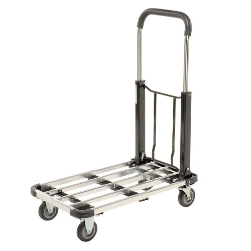 Global Industrial Folding Platform Truck with Telescopic Aluminum Deck 300 Lb. Capacity
