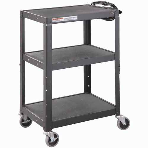 Global Industrial Steel Audio Visual & Instrument Cart Black