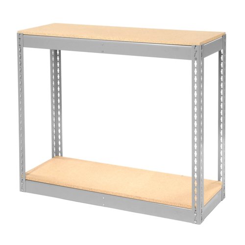 Global Industrial 2 Shelf Heavy Duty Boltless Shelving Starter 42"W x 15"D x 36"HWood Deck