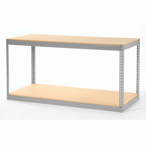 Global Industrial 2 Shelf Heavy Duty Boltless Shelving Starter 72"W x 30"D x 36"HWood Deck