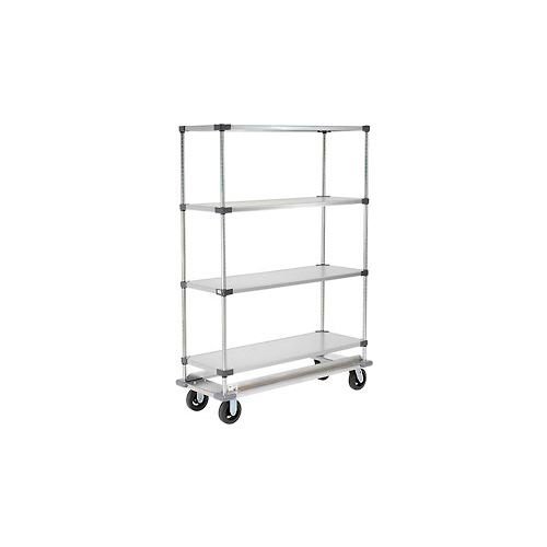 Nexel Galvanized Shelf Truck w/Dolly Base 1600 lb. Capacity 36"L x 24"W x 81"H Gray