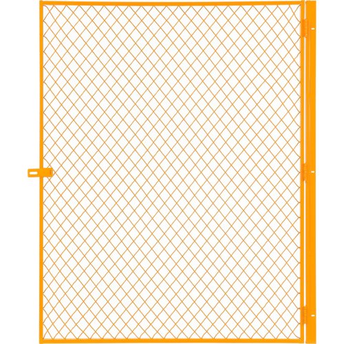 Global Industrial Machinery Wire Fence Partition Hinged Door Yellow