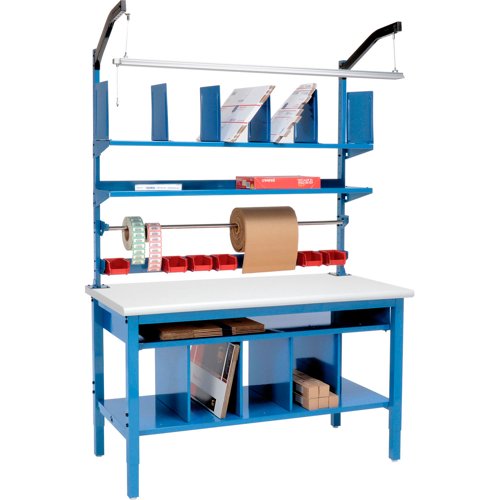 Global Industrial Complete Packing Workbench Laminate Safety Edge 72"W x 36"D