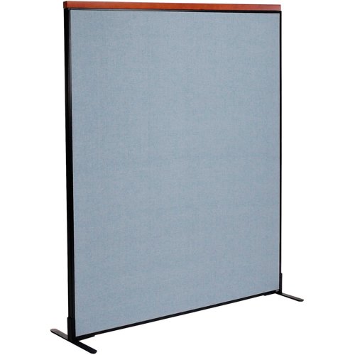 Interion Deluxe Freestanding Office Partition Panel 60-1/4"W x 97-1/2"H Blue
