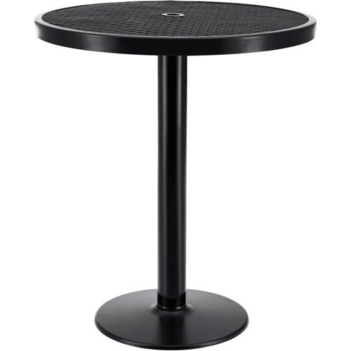 Global Industrial 36" Round Outdoor Bar Height Table 42"H Expanded Metal Black