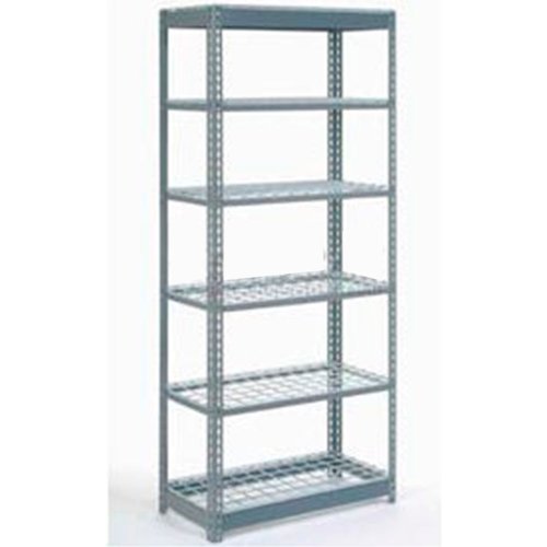 Global Industrial 6 Shelf Commercial Duty Boltless Shelving Starter 36"W x 24"D x 96"H Wire Deck