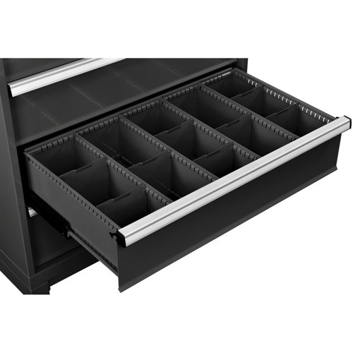 Divider Kit for 8"H Drawer of Global Industrial Modular Drawer Cabinet 36"W x 24"D Black
