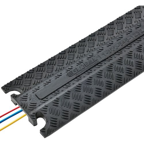Global Industrial Molded Rubber Cable Protector Black