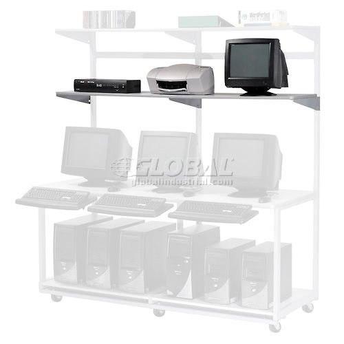 Global Industrial Additional 72"W x 18"D Shelf for LAN Workstation 1/Pack