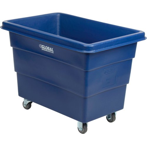 Global Industrial Plastic Bulk Box Truck 8 Bushel Direct Mount Base Blue