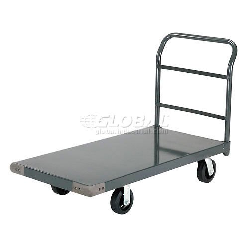 Global Industrial Steel Deck Platform Truck 60 x 30 2000 Lb. Capacity 6" Rubber Casters