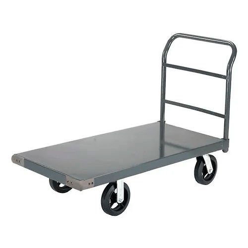 Global Industrial Steel Deck Platform Truck 48 x 30 2400 Lb. Capacity 8" Rubber Casters