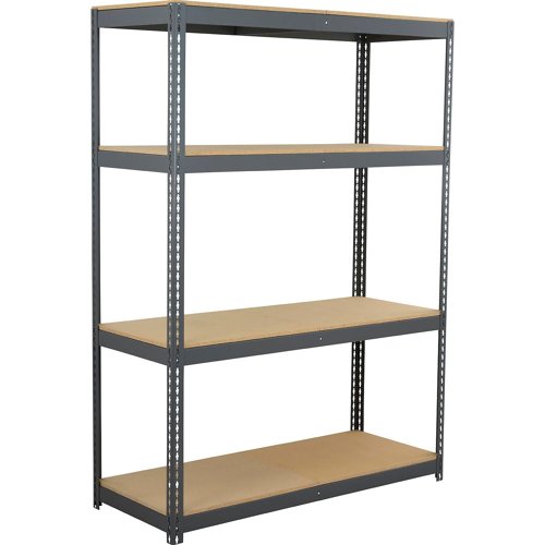Global Industrial 4 Shelf Heavy Duty Boltless Shelving Starter 72"W x 30"D x 84"HWood Deck
