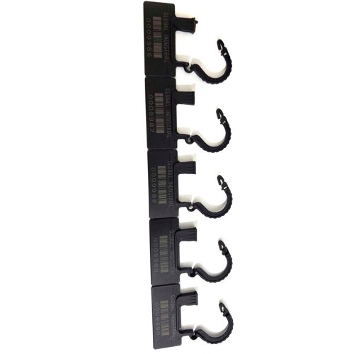 Global Industrial One Piece Padlock Seal Black 100/Pack