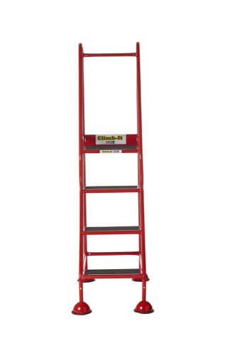 AAD04SR | These Climb-It® Domed Feet Steps are manufactured from a strong tubular steel with red finish. This range features anti-slip treads. The domed feet have spring loaded castors which engage or disengage, depending on whether or not weight is applied.