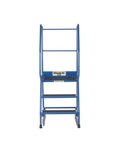 AAW83 | These Climb-It® Weight Reactive Steps are manufactured from a strong tubular steel. This range has anti-slip treads to ensure the user has efficient grip. The domed feet have spring loaded castors which engage or disengage, depending on whether or not weight is applied.