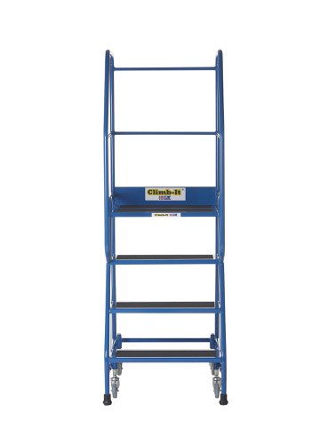 AAW84 | These Climb-It® Weight Reactive Steps are manufactured from a strong tubular steel. This range has anti-slip treads to ensure the user has efficient grip. The domed feet have spring loaded castors which engage or disengage, depending on whether or not weight is applied.