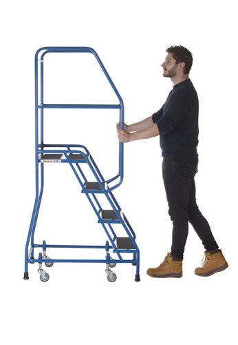 AAW84 | These Climb-It® Weight Reactive Steps are manufactured from a strong tubular steel. This range has anti-slip treads to ensure the user has efficient grip. The domed feet have spring loaded castors which engage or disengage, depending on whether or not weight is applied.