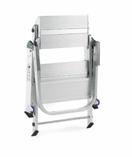 Climb-It® Easy Slope Aluminium Folding Leader Step; 2 Tread; Aluminium; 150kg; Silver GPC Industries Ltd