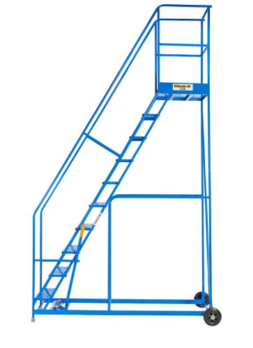 Warehouse Steps - 600mm Platform - 12 Tread - Blue