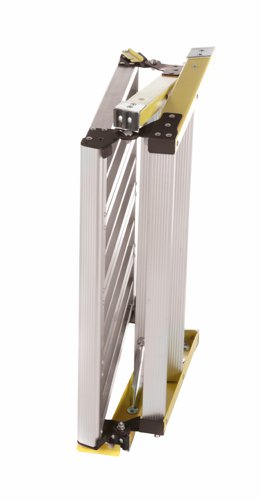 Climb-It® Glass Fibre Leg Platform; 2 Tread; 150kg; Silver/Yellow