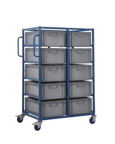 Double Width Tray Rack complete with 10 220Hmm Containers