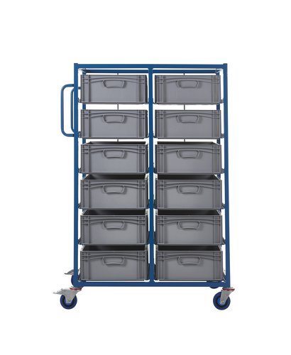 Double Width Tray Rack complete with 12 170Hmm Containers ATRDW12