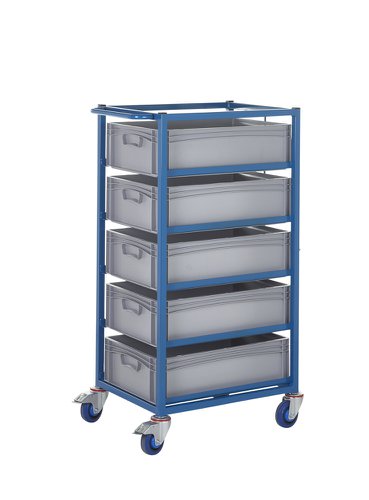 Single Width Tray Rack complete with 5 170Hmm Containers