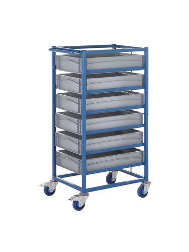 Single Width Tray Rack complete with 6 120Hmm Containers