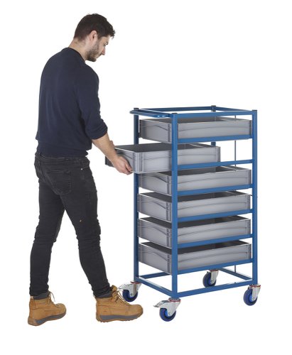 Single Width Tray Rack complete with 6 120Hmm Containers