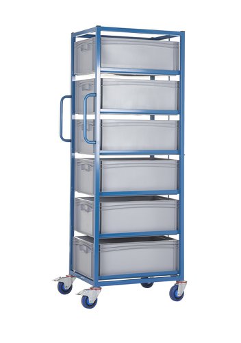 Single Width Tray Rack complete with 6 220Hmm Containers ATRST06