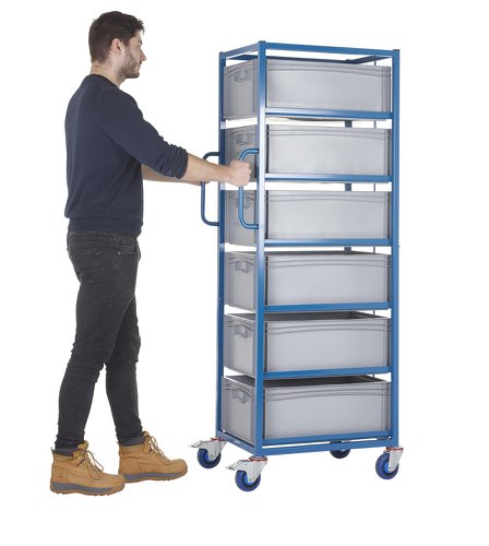 Single Width Tray Rack complete with 6 220Hmm Containers | ATRST06 | GPC Industries Ltd