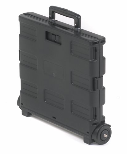 Proplaz® Folding Box Truck; Fixed Wheels; Plastic; 35kg; Black | BI041Y | GPC Industries Ltd