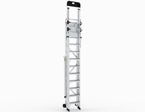 Large Platform Folding Steps with Safety Gates - 10 Tread