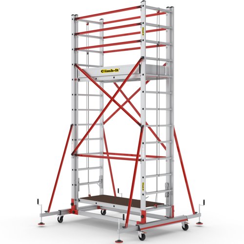 CLIMB-IT EXTENDA TOWER - 2x13 Rungs - up to 5.2m Platform Height