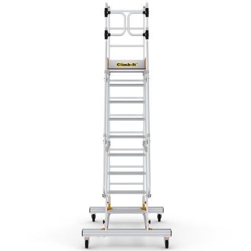 Mobile Steps with Safety Gate - 10 Tread
