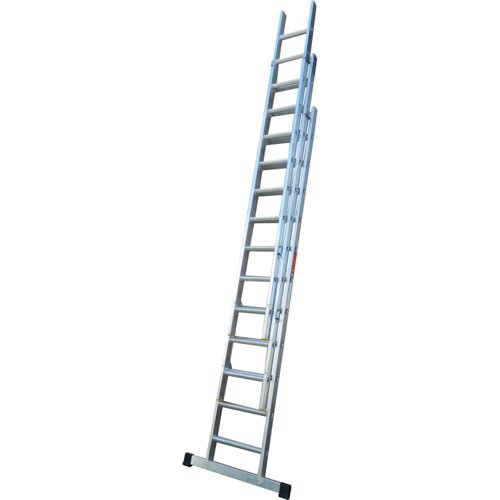 TEL311 | Meets new improved strength & slip-tests in BS EN131-2:2010 + A2:2017Stabiliser comes as standard on all ladders that extend beyond 3mLarge 32mm serrated Trilobular rungs with 4-way crimp & swage design for maximum durability & comfortDeep serrated rubber feet for maximum grip on all surfaces