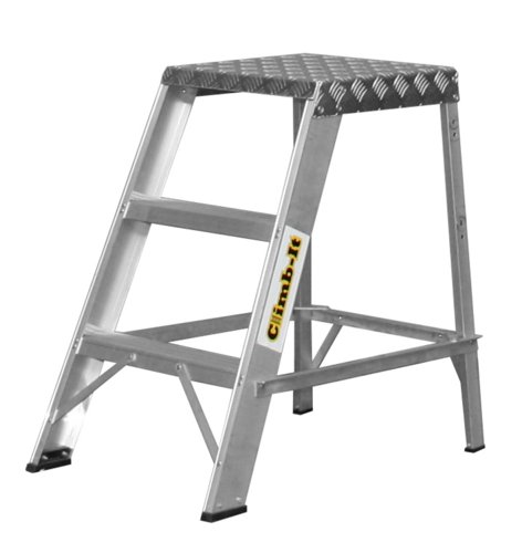 Climb-It® Aluminium Library Step; 6 Tread; 150kg; Silver