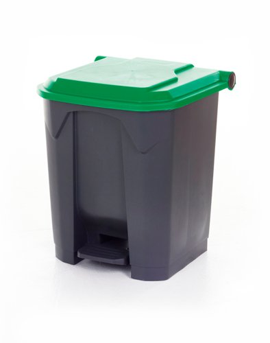 CPB30Z_Green Lid | Ideal for where recycling & waste segregation is importantManufactured from high quality polypropyleneHygienic & easy to wipe cleanLarge pedal for easy operationConforms to EN 840