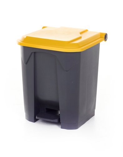 CPB30Z_Yellow Lid | Ideal for where recycling & waste segregation is importantManufactured from high quality polypropyleneHygienic & easy to wipe cleanLarge pedal for easy operationConforms to EN 840