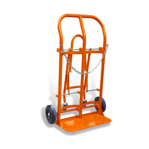 Easily converts from a trolley to a 4 wheel trolley which gives extra support & stabilityDesigned to transport oxygen & acetylene cylindersComplete with chain to secure the cylinders to the trolleycarry oxygen & acetylene cylinders easily & safely