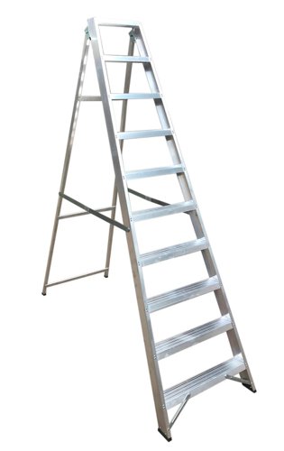 Climb-It® Aluminium Swingback Stepladder; 10 Tread; 150kg; Silver
