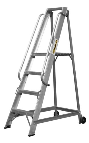 Climb-It® Aluminium Warehouse Step; 6 Tread; 150kg; Silver