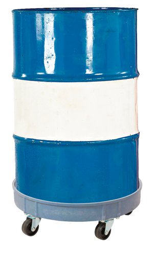 Plastic Drum Dolly; Holds 1 x 210L; 600mm dia; Grey | DID16Y | GPC Industries Ltd