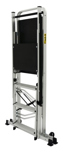 Climb-It® Folding Work Platform; 3 Tread; 150kg; Silver/Black | EP990Y | GPC Industries Ltd